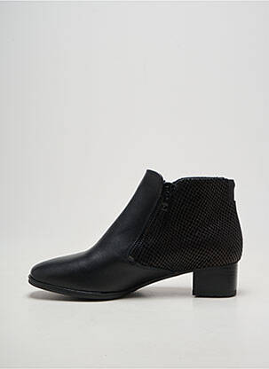 Botine/ghete țesătură satinată toc de 4 la 6 cm negru ARA femeie