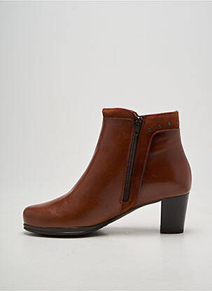 Botine/ghete toc pătrat toc de 4 la 6 cm maro KARSTON femeie