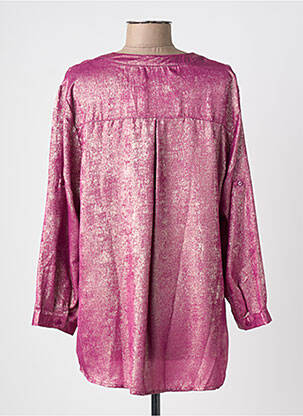 Bluză guler rotund mâneci lungi violet CHRISTY femeie