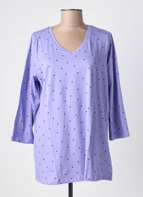 Top imprimeu fantezie mâneci lungi violet ZHENZI femme
