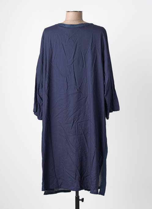 Rochie midi mâneci lungi mâneci lungi albastru ZHENZI femme