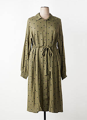 Rochie lungă mâneci lungi mâneci lungi verde ZHENZI femeie