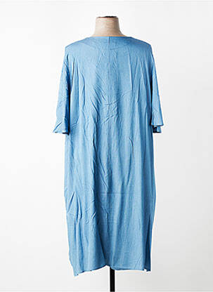 Rochie midi mâneci scurte mâneci scurte albastru 2W PARIS femeie