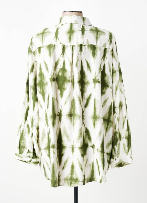 Cămașă țesătură crep mâneci lungi verde CHRISTY femme