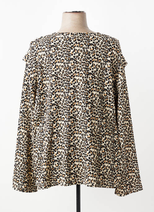 Top guler rotund mâneci lungi bej MAELLE femme