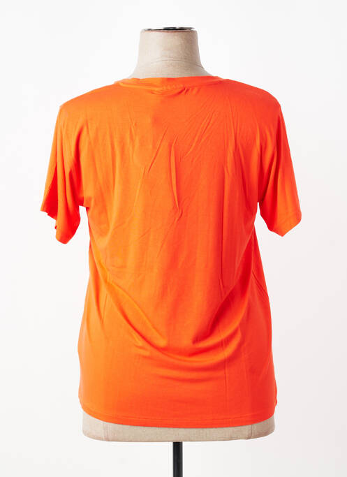 Tricou guler în v mâneci scurte portocaliu KAFFE femme