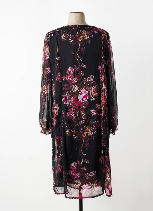 Rochie midi croială fluidă mâneci lungi negru ZHENZI femme