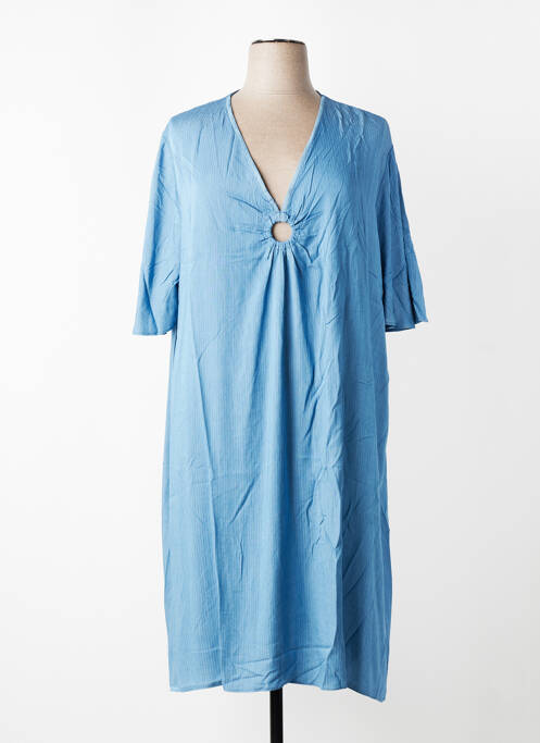 Rochie midi mâneci scurte mâneci scurte albastru 2W PARIS femme