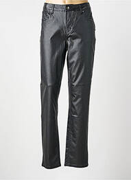 Pantalon slim țesătură acoperită mărime normală negru ZHENZI femme