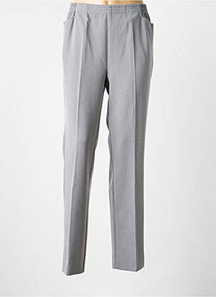 Pantalon slim talie elastică mărime normală gri ADELINA BY SCHEITER femeie