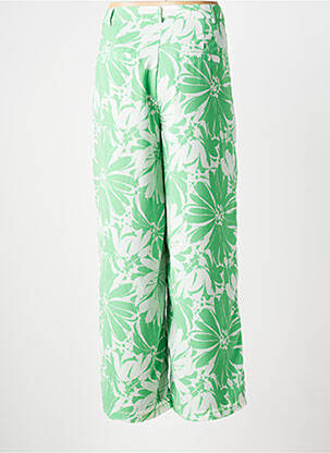 Pantalon larg țesătură poplin mărime normală verde MD'M femeie