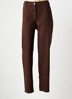 Pantalon drept elasticitate mărime normală maro ZRS TIMELESS femeie