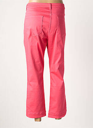 Pantalon 7/8 țesătură poplin mărime normală roz DIANE LAURY femeie