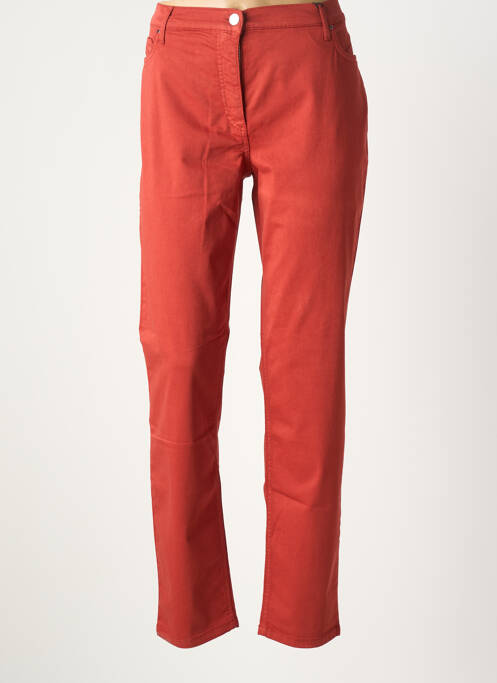 Pantalon slim țesătură poplin mărime normală portocaliu BETTY BARCLAY femme