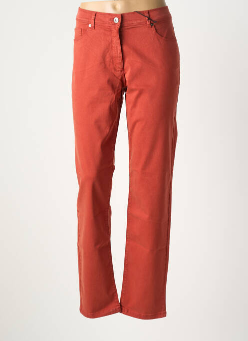 Pantalon slim țesătură poplin mărime normală portocaliu BETTY BARCLAY femme