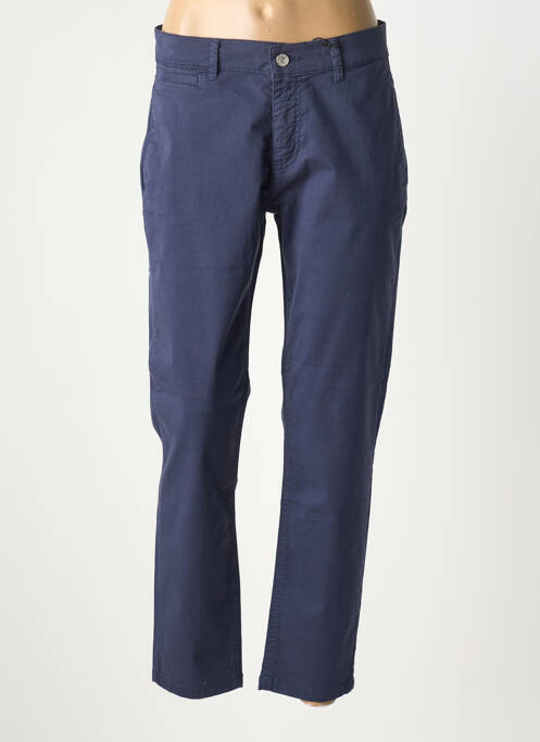 Pantalon chino țesătură poplin mărime normală albastru PARA MI femme