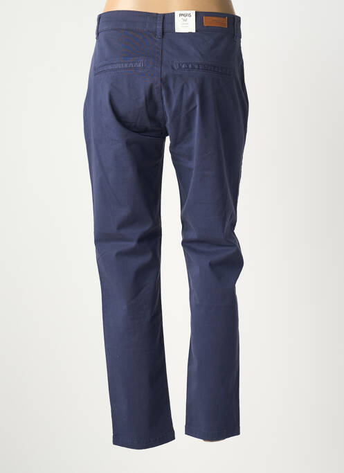 Pantalon chino țesătură poplin mărime normală albastru PARA MI femme