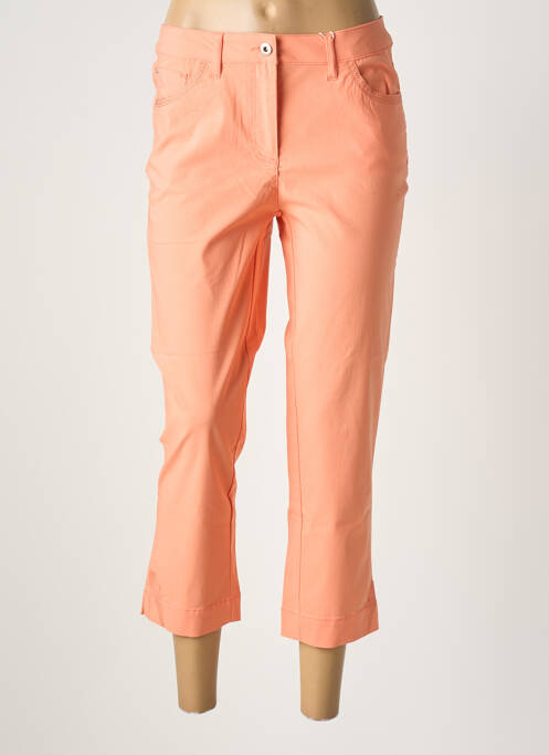 Pantalon 7/8 țesătură poplin mărime normală portocaliu DIANE LAURY femme