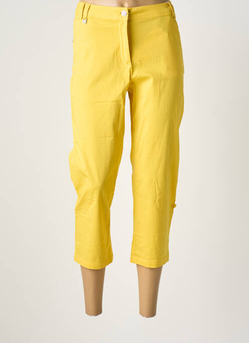 Pantalon trei sferturi elasticitate mărime normală galben AGATHE & LOUISE femme