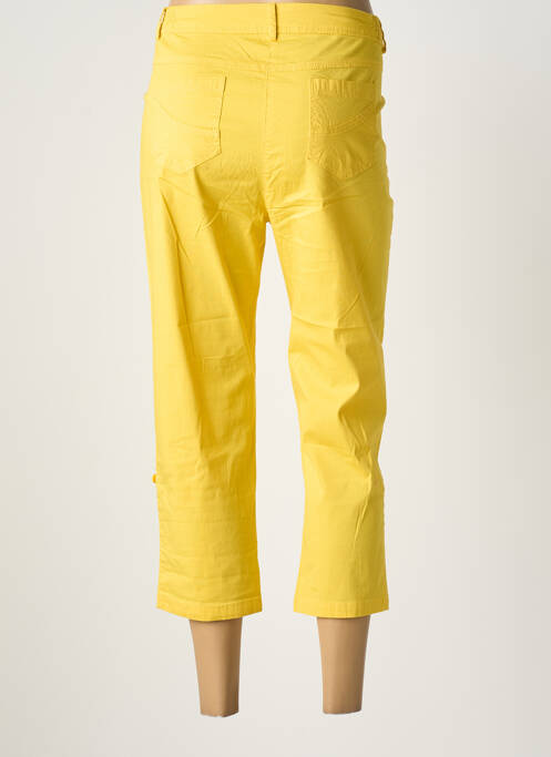 Pantalon trei sferturi elasticitate mărime normală galben AGATHE & LOUISE femme