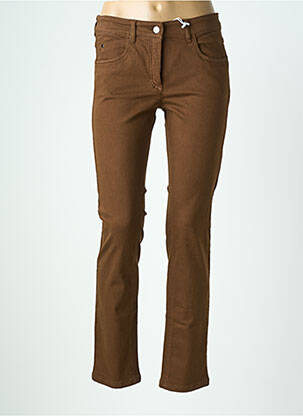 Blugi skinny țesătură brută mărime normală maro ZRS TIMELESS femme