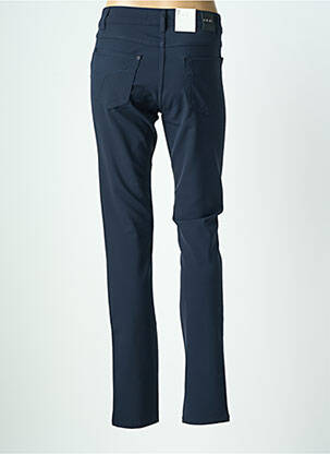 Pantalon slim țesătură poplin mărime normală albastru PARA MI femeie
