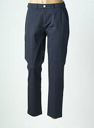 Pantalon chino țesătură poplin mărime normală albastru PARA MI femme