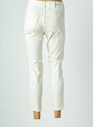 Pantalon 7/8 elasticitate mărime normală alb PARA MI femeie