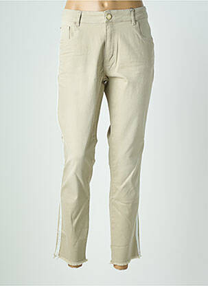 Pantalon 7/8 elasticitate mărime normală bej PARA MI femeie
