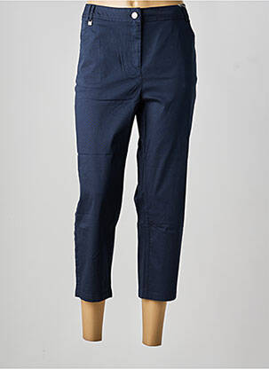 Pantalon 7/8 țesătură poplin mărime normală albastru AGATHE & LOUISE femeie
