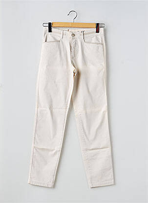 Pantalon chino țesătură poplin mărime normală bej PARA MI femeie