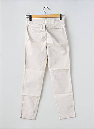 Pantalon chino țesătură poplin mărime normală bej PARA MI femeie