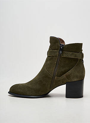 Botine/ghete vârf ascuțit toc de 4 la 6 cm verde EMILIE KARSTON femeie