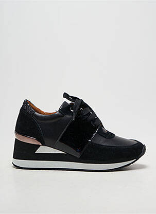 Adidași material neted toc de 4 la 6 cm negru EMILIE KARSTON femeie