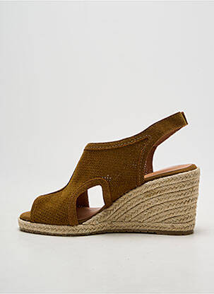 Espadrile vârf deschis toc de 7 la 9 cm maro EMILIE KARSTON femeie