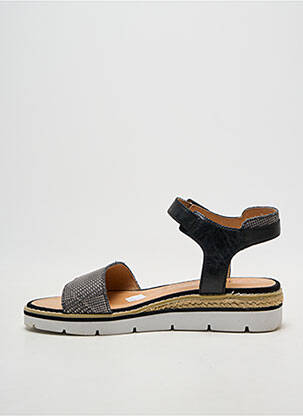 Sandale/pantofi decupați țesătură satinată toc plat până la 3 cm negru EMILIE KARSTON femeie