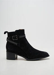 Botine/ghete țesătură satinată toc de 4 la 6 cm negru MAM'ZELLE femme
