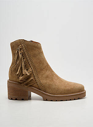 Botine/ghete toc mic toc de 4 la 6 cm bej MAM'ZELLE femeie