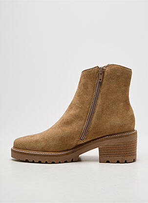 Botine/ghete toc mic toc de 4 la 6 cm bej MAM'ZELLE femeie
