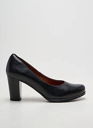 Pantofi cu toc țesătură satinată toc de 7 la 9 cm negru KARSTON femeie