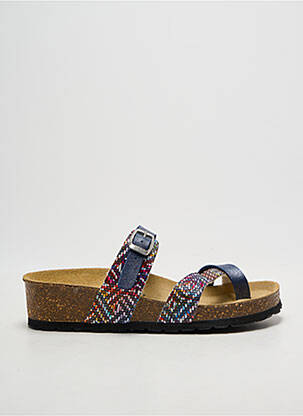 Șlapi arcadă plantară toc de 4 la 6 cm albastru LA MAISON DE L'ESPADRILLE femme