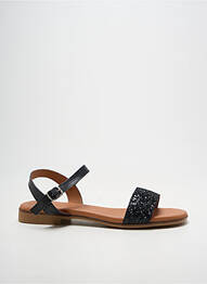 Sandale/pantofi decupați chiquet toc plat până la 3 cm negru EVA FRUTOS femme
