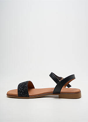 Sandale/pantofi decupați chiquet toc plat până la 3 cm negru EVA FRUTOS femeie