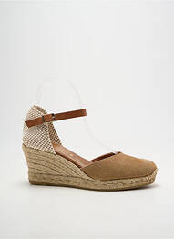 Espadrile vârf rotund toc de 7 la 9 cm maro LA MAISON DE L'ESPADRILLE femme