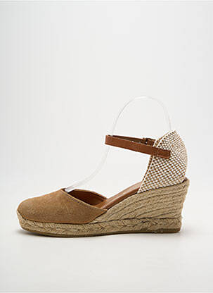 Espadrile vârf rotund toc de 7 la 9 cm maro LA MAISON DE L'ESPADRILLE femme
