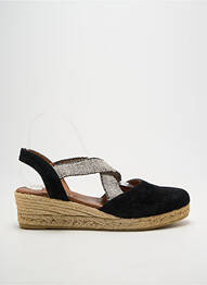 Espadrile vârf rotund toc de 4 la 6 cm negru LA MAISON DE L'ESPADRILLE femme
