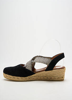 Espadrile vârf rotund toc de 4 la 6 cm negru LA MAISON DE L'ESPADRILLE femme