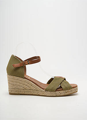 Espadrile închidere cu buclă(e) toc de 7 la 9 cm verde LA MAISON DE L'ESPADRILLE femme