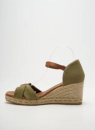 Espadrile închidere cu buclă(e) toc de 7 la 9 cm verde LA MAISON DE L'ESPADRILLE femme