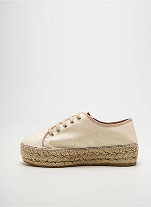 Espadrile închidere cu șireturi toc de 4 la 6 cm bej LA MAISON DE L'ESPADRILLE femme
